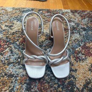 Abound Silver Strappy Heels